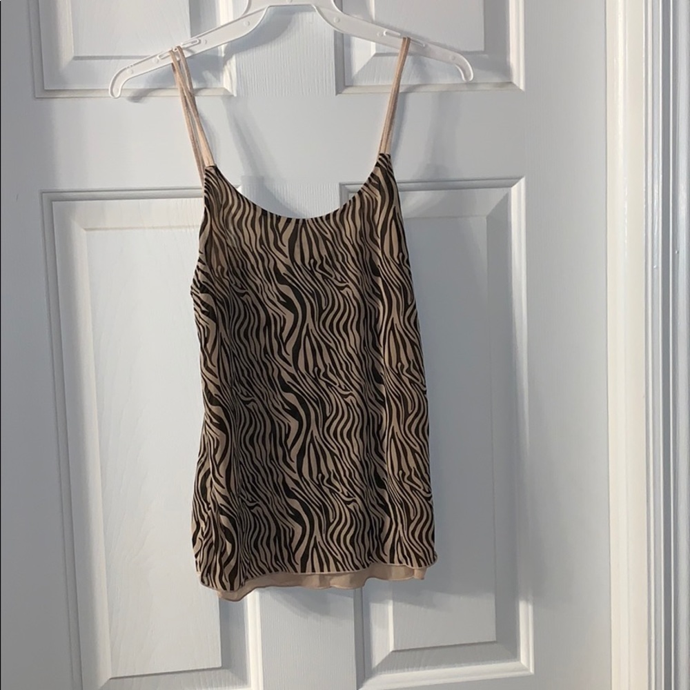Beige zebra tank